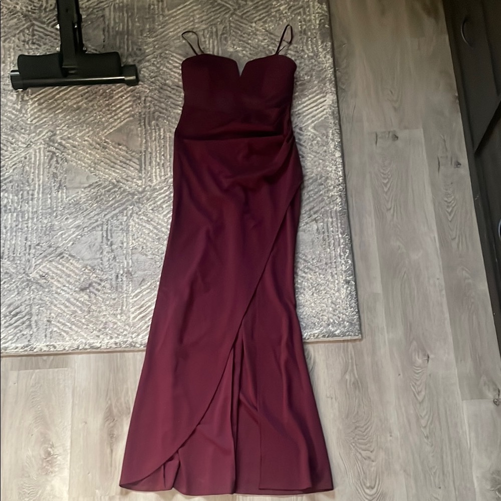 Emerald Sundae Red Ruched Gown